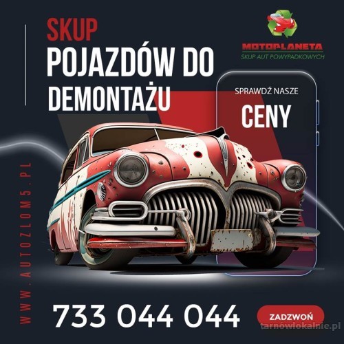 Złomowanie aut z dojazdem-  legalna kasacja pojazdów! Śląskie/Małopolska